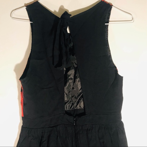 Forever 21 Embroidered Black & Red Dress - M - Picture 4 of 4